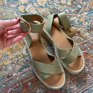 ASOS Design Green Espadrille Sandals
